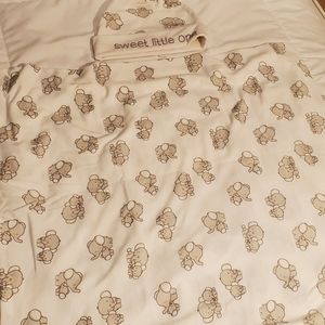 Newborn Swaddle and Hat